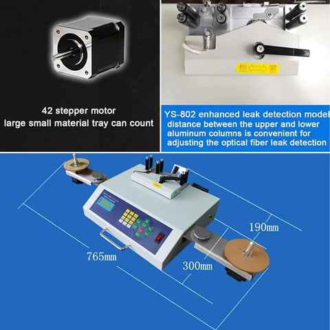 Pro Grade SMT SMD Component Counter With 50W Power And Multi Level Speed Regulation For Precision Parts Processing Fast Frequency Counter With Photoelectric Detection And Fiber Optic Leak Sensor For Accurate Batch Counting. 765mm machine with trays
