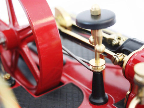 Close-up of D21 Steam Engine Model With Esbit Dry Fuel Burner TÜV Certified 120mm Burner 65mm Pot 165mm Frame