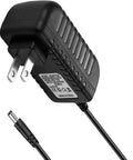 Heavy Duty 12V AC DC Power Adapter For Elmo Document Camera Models Like HV 110U HV 100XG EV 200 And EV 200AF, black power brick with plug and cable.