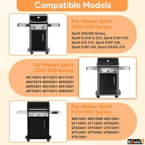 Level Up Your Weekend Cookout Routine With These Hella Durable Locking Casters Optimized For Up Front Control Gas Grills Smooth Rolling Replacement Wheels For Spirit Series Families compatibility chart for Weber Spirit 200/300 series.