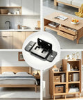 Heavy Duty Furniture Joint Brackets Quick Fitting No Fuss Easy Install For Tables Chairs Drawers And Cabinets Black 16PCS