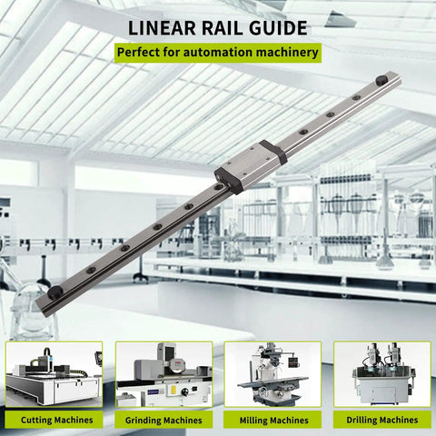 700mm Linear Rail Kit With MGN12 Rail And Stainless Steel MGN12H Carriage Block For 3D Printers CNC Upgrades Machining And Precise Linear Motion Gear, shown with automation machinery