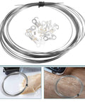 Universal Vacuum Sealer Heating Cable And Heat Shrink Strip Replacement For Industrial Machines, silver cables with connectors for sealer setup.