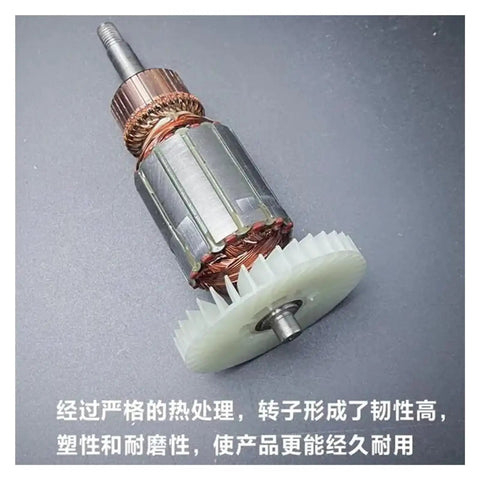 Heavy Duty Replacement Armature Rotor Slotting Machine For Electric Power Tool Repair Parts Model 3803 And 3803A close-up view showing precision ground shaft and gear details.
