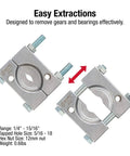 Image of Heavy Duty Bearing Splitter Tool for 1/4-15/16 inch gears and bearings, pro grade drop forged steel with zinc plated finish.