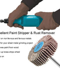 80 Grit Flap Wheel Sander Set For Rotary Tools With One Eighth Inch Shank Cone Shape Abrasive Sanding Bits For Grinding And Polishing