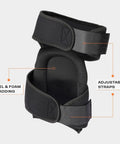 Heavy Duty Knee Pads For Work And Home Use With Double Gel Comfort Extra Thick Foam Adjustable Non Slip Straps black color