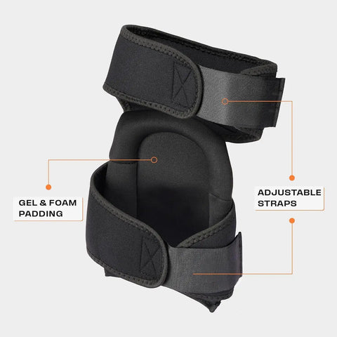 Heavy Duty Knee Pads For Work And Home Use With Double Gel Comfort Extra Thick Foam Adjustable Non Slip Straps black color