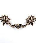 French Provincial Antique Brass Drawer Pulls 6 Pack With 3 Inch Hole Centers For Dresser, Nightstand, and Cabinets, zinc alloy handle