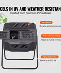 Beefy Dual Chamber 43 Gallon Compost Tumbler With Rotating Design And Two Doors, Heavy Duty Steel Frame, UV and weather resistant