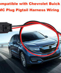 Straight Fire Coolant Temperature Sensor Connector Pin Plug Wiring Harness Pigtail For Chevy GMC Buick showing wiring connector with red and black wires.