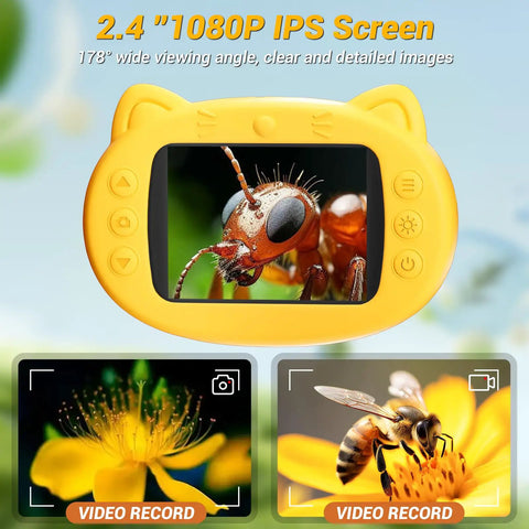 Awesome Handheld 50X To 1000X Pocket Microscope With Eight Adjustable Led Lights For Photo And Video Science Kit Toys For Kids Ages Three To Twelve Orange, yellow cat case