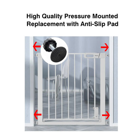 Badass M8 Spindle Rods Replacement Hardware Set For Pressure Mounted Baby And Pet Safety Gates Fits Like A Charm with anti-slip pad and pressure gate.
