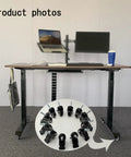 Heavy Duty Caster Wheels Set of Four with 360 Degree Swivel for easy mobility on a height adjustable desk.