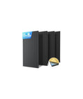4 Pack High Density Acoustic Foam Panels Super Thick Sound Proof Wall Tiles With Self Adhesive Backing, black, 47x23 inches