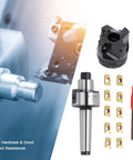 High Speed CNC Milling Cutter Kit With Indexable Carbide Inserts For Face Milling And Precision Machining On CNC Machines built tough with included blades and tool holder.