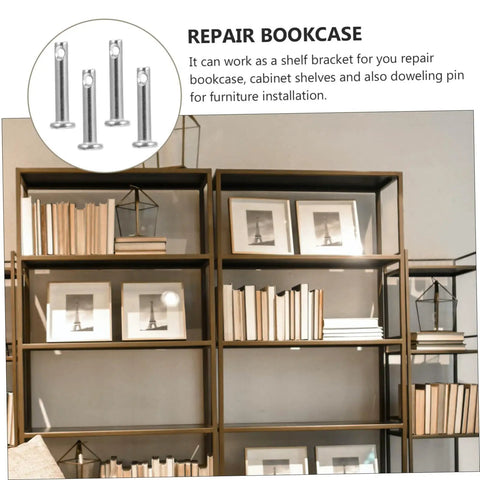 20 Pieces Stainless Steel Flat Single Hole Clevis Pin Assortment Kit For Fixing And Locating Pins shown repairing bookcase