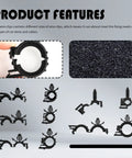 Five Size Car Wire Loom Clips Kit With Push In Design For Storing, Protecting And Tidying Cables, 130Pcs detail image