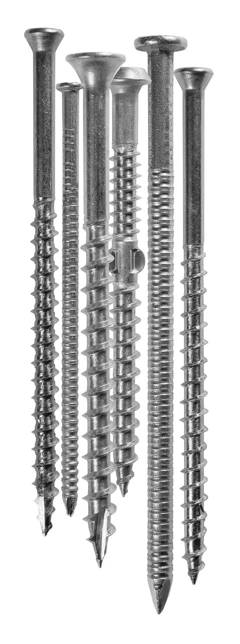 Heavy Duty Bugle Head Wood Screws Crafted From Type 316 Stainless Steel With T25 Six Lobe Drive for secure outdoor decking.