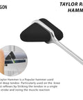 Tomahawk Percussion Reflex Hammer For Neurological Examination Black Durable Stainless Steel Build close-up view.