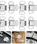 Heavy Duty Door Roller Catch Set For Cabinet And Closet Doors With Iron Construction And Silver Finish Secure Closure