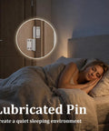 Sleeping woman near Six Piece 4 Inch Lift Off Flag Hinges Kit with screws for cabinets courtyard gates and windows detachable aluminum hinges.