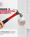 Grade-3 security test on Single Cylinder Front Door Deadbolt Lock Set With Anti Bump Protection, Satin Nickel Finish