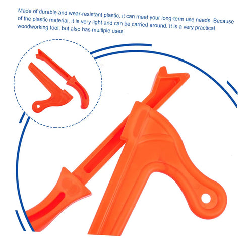 Heavy Duty Woodworking Push Blocks 2 Pack Table Saw Safety Sticks Non Slip Carpenter Push Tool, bright orange plastic design.