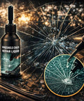 Windshield Crack Repair Kit 2026 Upgrade With Quick Fix Liquid For Cracks And Chips Easy DIY Glass Repair Tool, bottle close-up