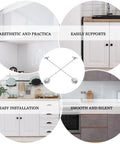 Six Pack Heavy Duty Cabinet Door Lift Supports for kitchen cabinets with drop down hinges, featuring easy install iron lift rods.