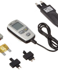 Max Fuse Buddy Kit For Maxi Mini And ATC Fuse Circuits With 0 To 80 Amps DC Readout Peak Hold And Data Hold Deluxe LCD Bar Graph Display