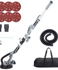 Powerful 710W Drywall Sander With LED Light And Variable Speed 800 To 1800 RPM, 90 Degree Pivot Head, accessories, carrying bag