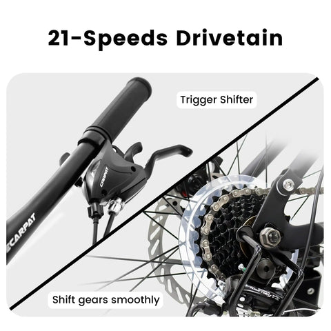 Beefed Up Dual Suspension 24 Inch Mountain Bike With 21 Speed Disc Brakes showing gear shifter and drivetrain close-up.