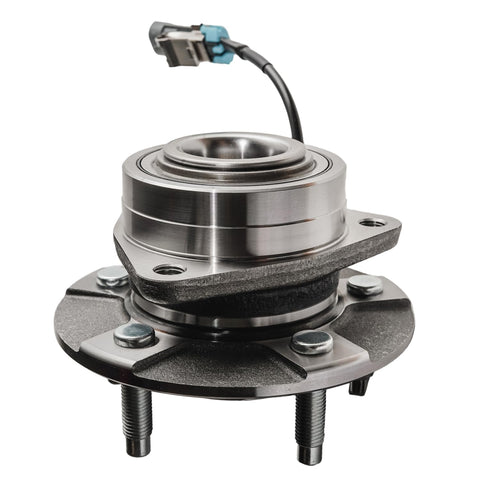 Beefed Up Front Wheel Bearing Hub Assembly Pair For 2002 To 2007 Saturn Vue, 2005 To 2006 Chevy Equinox, 5 Lugs, 3 Bolt Triangular Flange