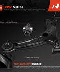 A-Premium front suspension lower control arm with ball joint and rubber bushing, black metal, side view