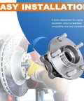 Front Wheel Hub Bearing Assembly Pair For 2007-2012 Nissan Altima 2.5L 4-Cylinder With ABS Sensor installation example