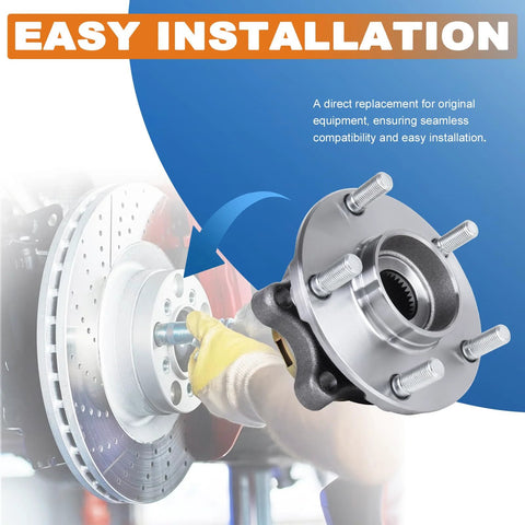 Front Wheel Hub Bearing Assembly Pair For 2007-2012 Nissan Altima 2.5L 4-Cylinder With ABS Sensor installation example