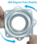 Heavy Duty 2 Pack 3 Inch Lazy Susan Turntable Smooth 360 Ball Bearing Rotation Galvanized Steel showing rotation mechanism