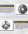 Front And Rear Wheel Bearing And Hub Assembly 513282 For Cadillac CTS AWD XTS 2008 2019 And Chevy Camaro LS LT SS Impala 2018 5 Lug With ABS