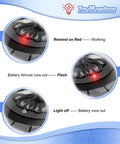 Solar Fountain With 2000mAh Battery And Smart Indicator showing LED status lights for battery levels.