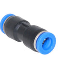 Single push to connect air fitting for 4mm tube OD, EZ quick disconnect, pneumatic union connector for PU PA PE PVC in black and blue