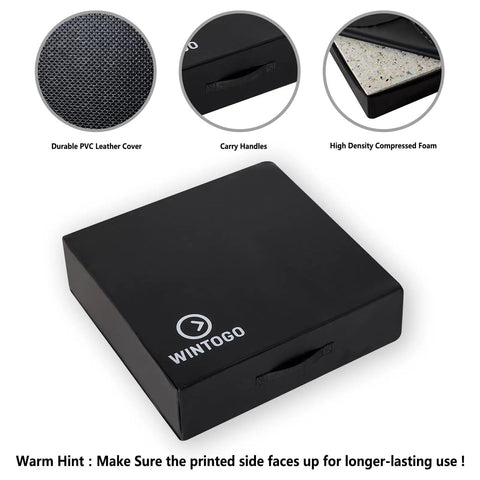 Deadlift Drop Pads Pair For Quiet Home Gym Lifts, Noise Reducing Heavy Duty Weightlifting Mats For Floor Protection, 20x20x6 Inch, Portable, Easy To Store