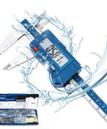 Pro Grade Digital Caliper 8 Inch Stainless Steel Water Resistant With Large LCD Display Case Included Easy Inch Metric Fraction Switch 0.02mm Precision ABS Technology