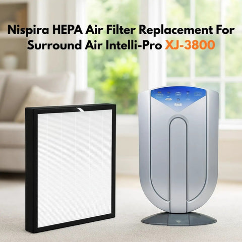 Replacement HEPA Filter With Activated Carbon For Surround Air Intelli-Pro XJ-3800 Air Purifier 2 Pack Premium 99.97 Percent