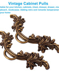 Six-Piece Vintage Cabinet Pulls Handles In Bronze Finish with European Style for Kitchen and Dresser, 5.31 Inch Length