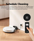 V2 Robot Vacuum Cleaner With Tangle Free Suction And Ultra Slim Two Point Nine Nine Inch Profile 120 Minute Runtime Self Charging Design Ideal For Pet Hair And Hard Floors charging station and remote control