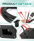 36V Charger Receptacle For Ezgo Txt Medalist Electric Golf Carts Powerwise Style showing sockets and wiring details for reliable charging.