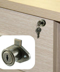 Heavy Duty Zinc Alloy Cabinet Drawer Lock With Antique Bronze Finish, Includes Secure Keys on kitchen drawer.