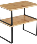 No Sweat Set Of Two Cabinet Organizer Shelves That Serve As A Slick Kitchen Spice Rack And Countertop Pantry Station With Duh Easy Setup and Heavy Duty Build for all your everyday cooking gear, dual-level design.