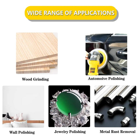 100 Pack 3 Inch Sanding Discs Set From P80 To P3000 With 10 Discs Per Grit, applications for wood, auto, jewelry, wall, metal.